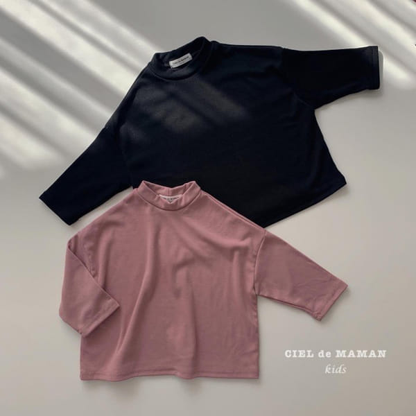 CIEL DE MAMAN - Korean Children Fashion - #Kfashion4kids - W 1+1 Half Turtleneck Tee - 2