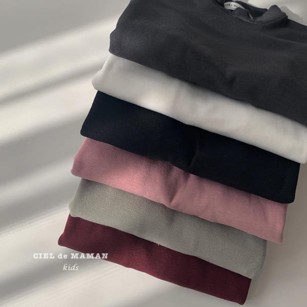 CIEL DE MAMAN - Korean Children Fashion - #Kfashion4kids - W 1+1 Half Turtleneck Tee - 5