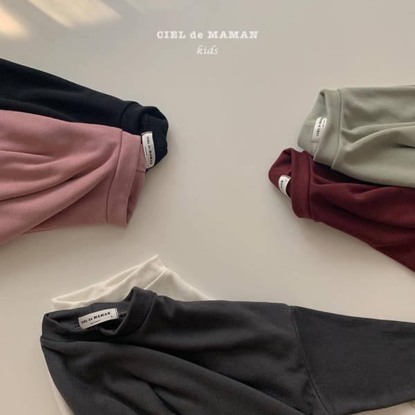 CIEL DE MAMAN - Korean Children Fashion - #Kfashion4kids - W 1+1 Half Turtleneck Tee - 6