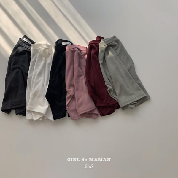 CIEL DE MAMAN - Korean Children Fashion - #Kfashion4kids - W 1+1 Half Turtleneck Tee - 7