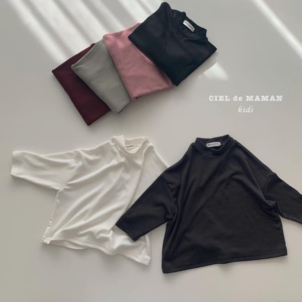 CIEL DE MAMAN - Korean Children Fashion - #Kfashion4kids - W 1+1 Half Turtleneck Tee - 8