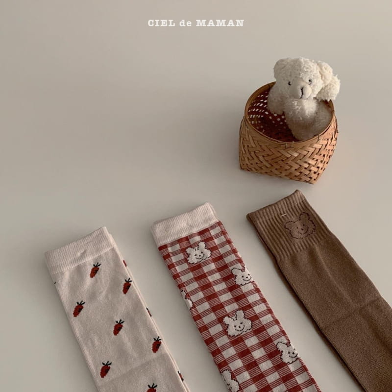 CIEL DE MAMAN - Korean Children Fashion - #Kfashion4kids - Bear Rabbit Socks [set of 3] - 4