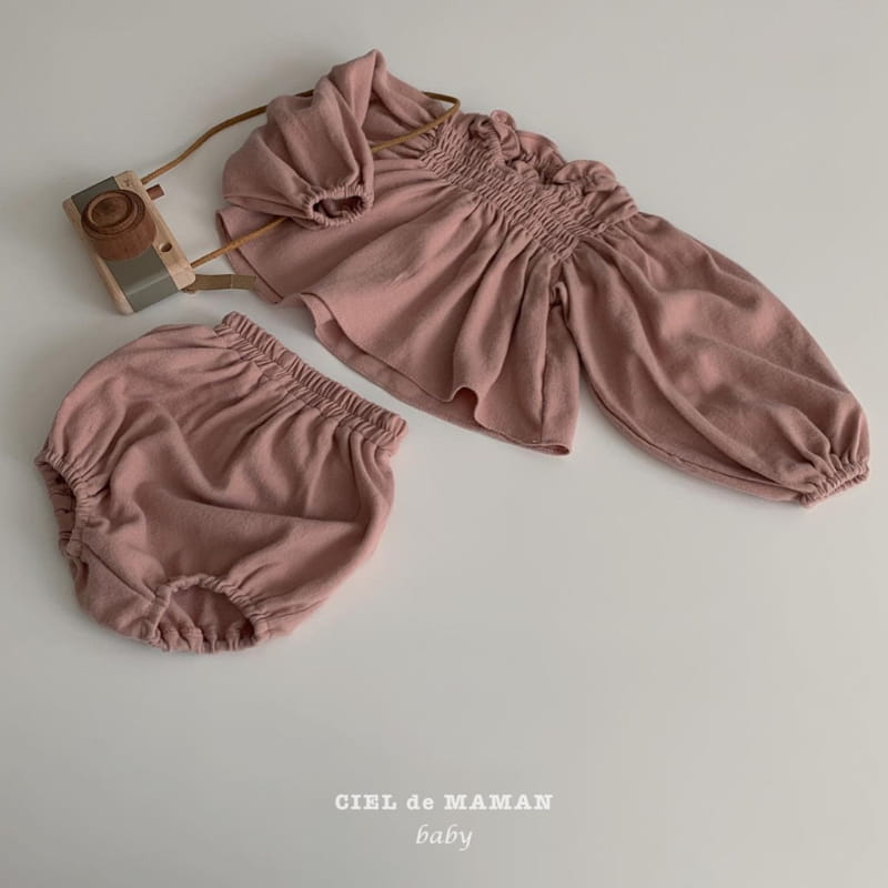 CIEL DE MAMAN - Korean Children Fashion - #Kfashion4kids - W Smocked Bloomer Top Bottom Set