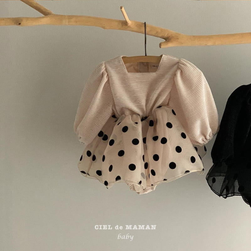 CIEL DE MAMAN - Korean Children Fashion - #Kfashion4kids - Dot Sha One-piece