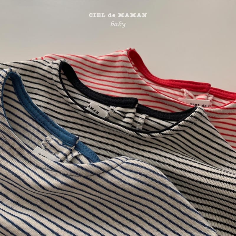 CIEL DE MAMAN - Korean Children Fashion - #Kfashion4kids - Bebe Stripes Tee