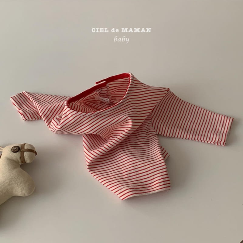 CIEL DE MAMAN - Korean Children Fashion - #Kfashion4kids - Bebe Stripes Tee - 4
