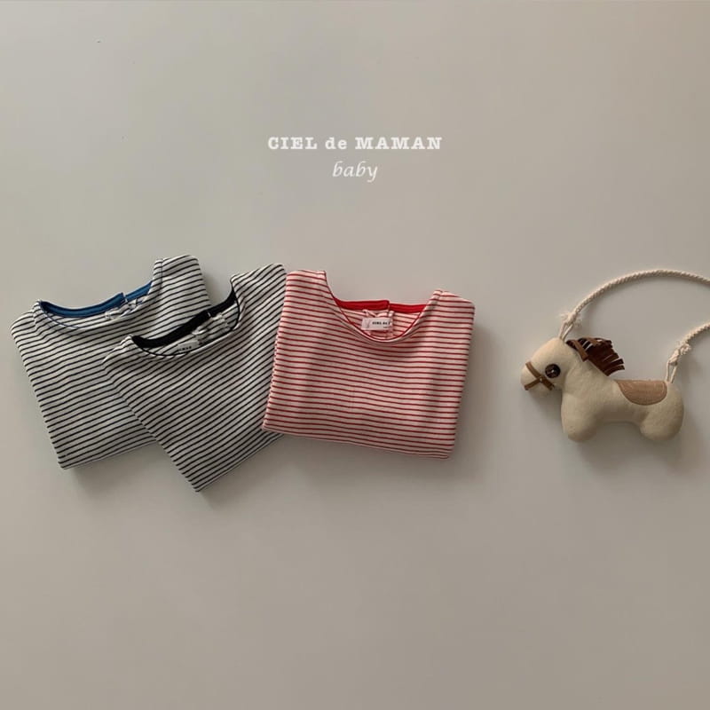 CIEL DE MAMAN - Korean Children Fashion - #Kfashion4kids - Bebe Stripes Tee - 9