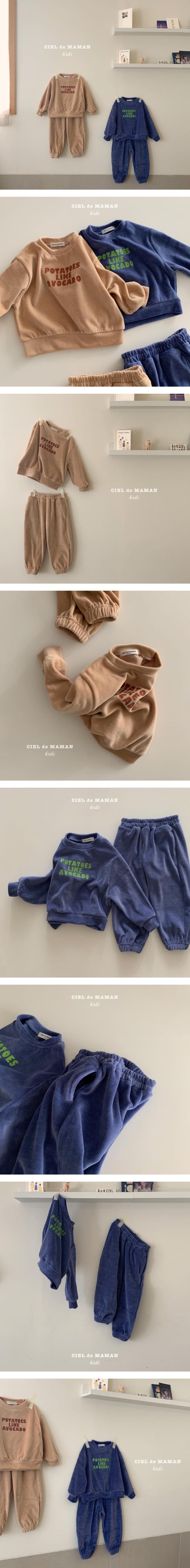CIEL DE MAMAN - Korean Children Fashion - #Kfashion4kids - Kids Potato Top Bottom Set