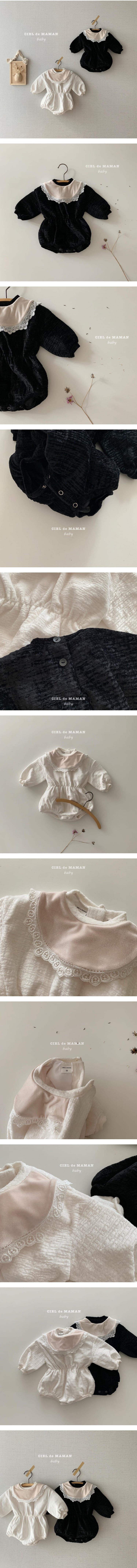 CIEL DE MAMAN - Korean Children Fashion - #Kfashion4kids - Bebe Bib Bodysuit
