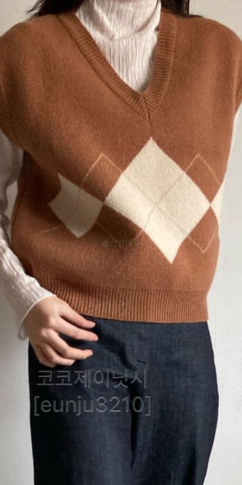 COCOJNISSI - Korean Children Fashion - #Kfashion4kids - Argyle Knit Vest - 3