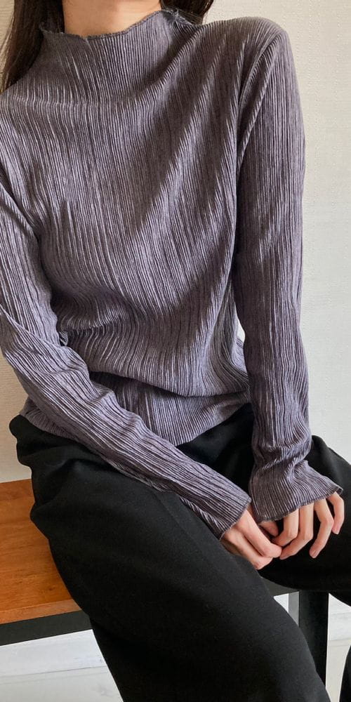 COCOJNISSI - Korean Children Fashion - #Kfashion4kids - Beal Wrinkle Half Turtleneck Tee