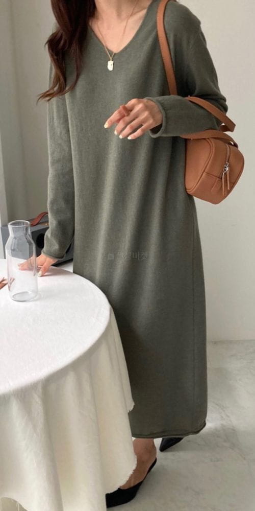 COCOJNISSI - Korean Children Fashion - #Kfashion4kids - Odiry Cashmere V Knit Long One-piece - 3