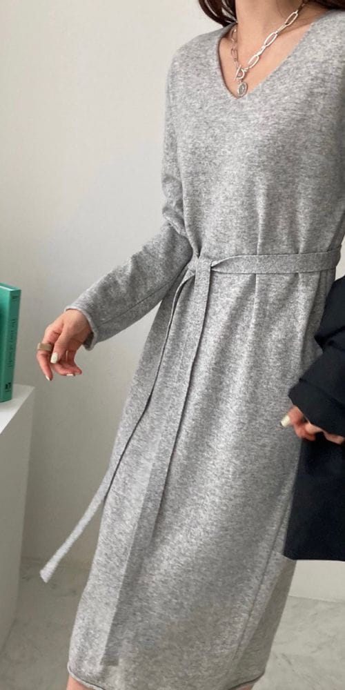 COCOJNISSI - Korean Children Fashion - #Kfashion4kids - Odiry Cashmere V Knit Long One-piece - 4