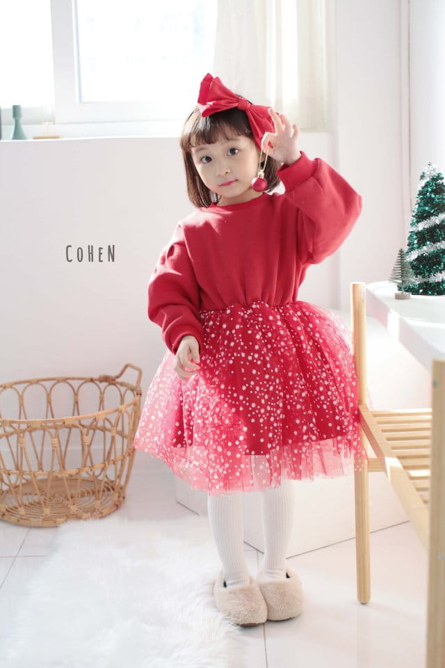 COHEN - Korean Children Fashion - #Kfashion4kids - Snow Flower One-piece