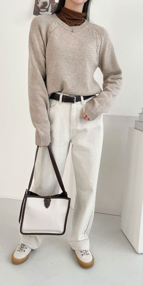 COLORANDCHOICE - Korean Children Fashion - #Kfashion4kids - Arm Whole Twisr Knit Tee