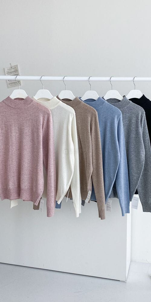 COLORANDCHOICE - Korean Children Fashion - #Kfashion4kids - Main Cash Half Turtleneck