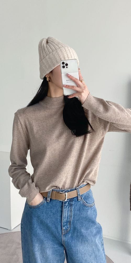 COLORANDCHOICE - Korean Children Fashion - #Kfashion4kids - Main Cash Half Turtleneck - 2
