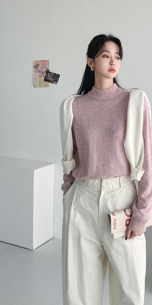 COLORANDCHOICE - Korean Children Fashion - #Kfashion4kids - Main Cash Half Turtleneck - 3