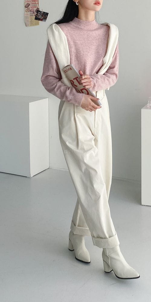 COLORANDCHOICE - Korean Children Fashion - #Kfashion4kids - Main Cash Half Turtleneck - 4