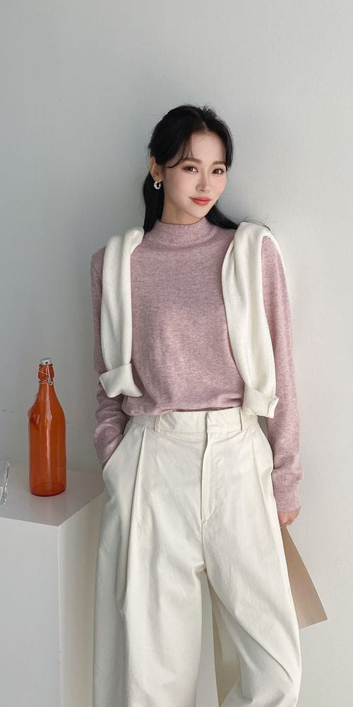 COLORANDCHOICE - Korean Children Fashion - #Kfashion4kids - Main Cash Half Turtleneck - 8
