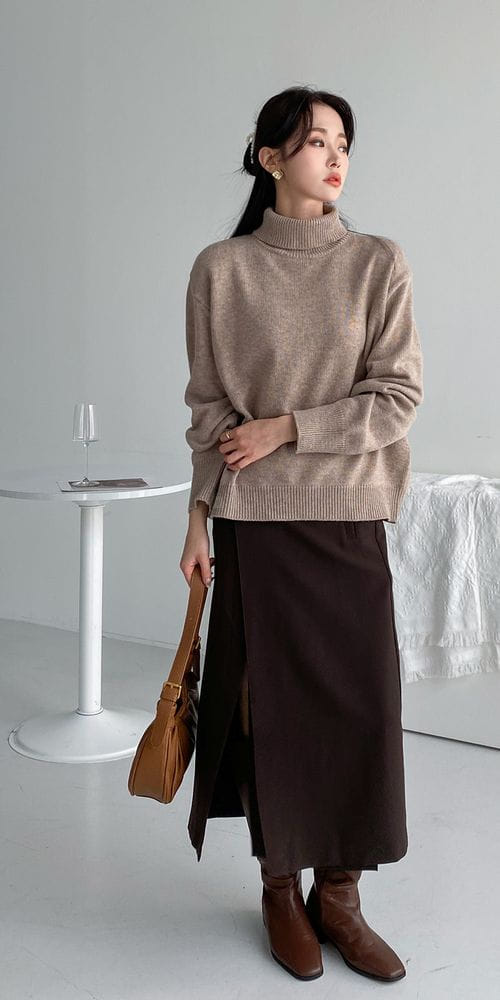 COLORANDCHOICE - Korean Children Fashion - #Kfashion4kids - Cash Turtleneck Tee - 12