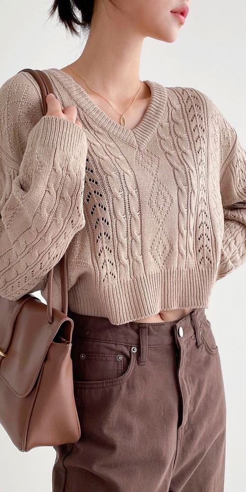 COLORANDCHOICE - Korean Children Fashion - #Kfashion4kids - Scsi Crop Vknit Tee - 3