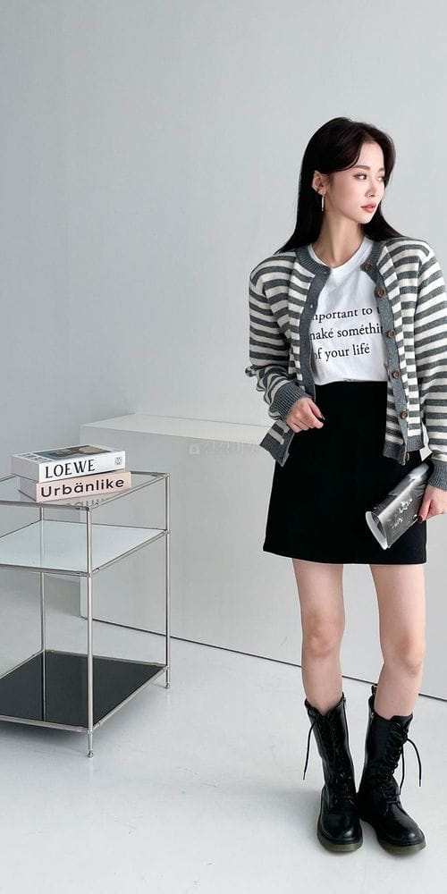 COLORANDCHOICE - Korean Children Fashion - #Kfashion4kids - Lamp Stripes Mini Cardigan - 7