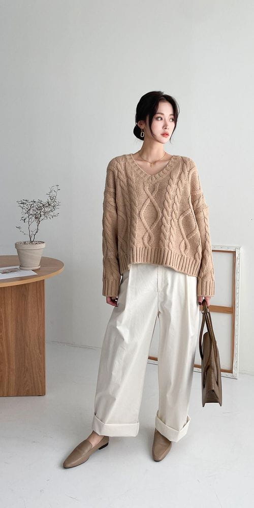 COLORANDCHOICE - Korean Children Fashion - #Kfashion4kids - An Crop V Knit Tee - 12