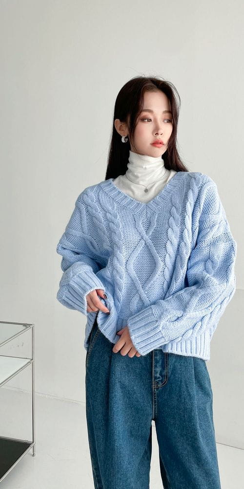 COLORANDCHOICE - Korean Children Fashion - #Kfashion4kids - An Crop V Knit Tee - 2