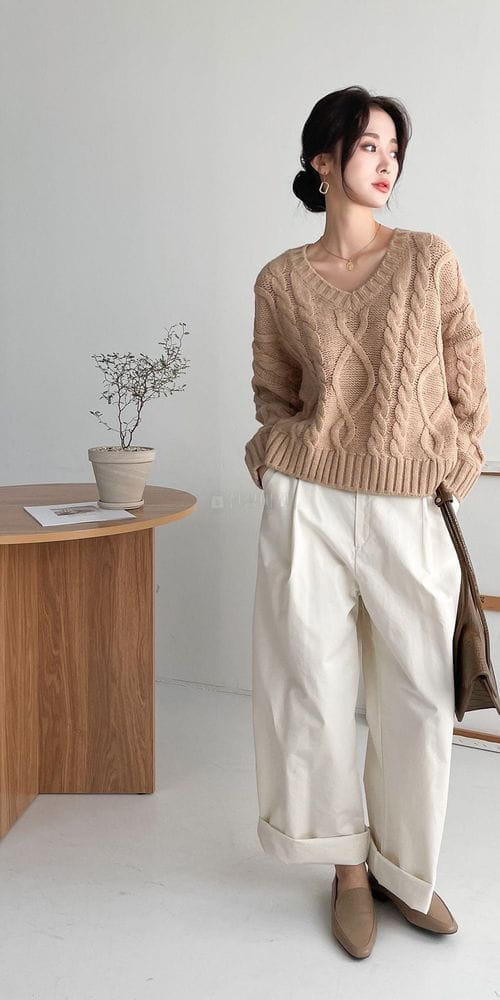 COLORANDCHOICE - Korean Children Fashion - #Kfashion4kids - An Crop V Knit Tee - 5