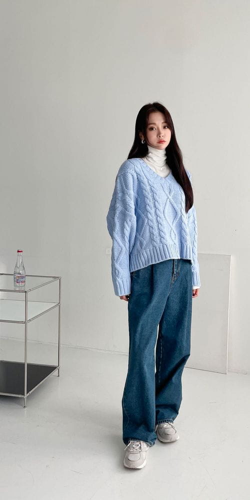 COLORANDCHOICE - Korean Children Fashion - #Kfashion4kids - An Crop V Knit Tee - 7