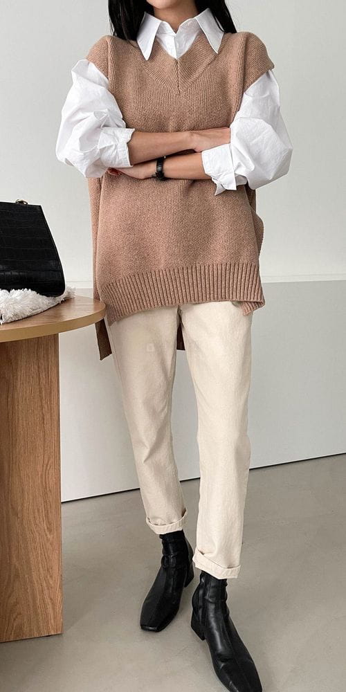 COLORANDCHOICE - Korean Children Fashion - #Kfashion4kids - Jane Slit Vest - 6