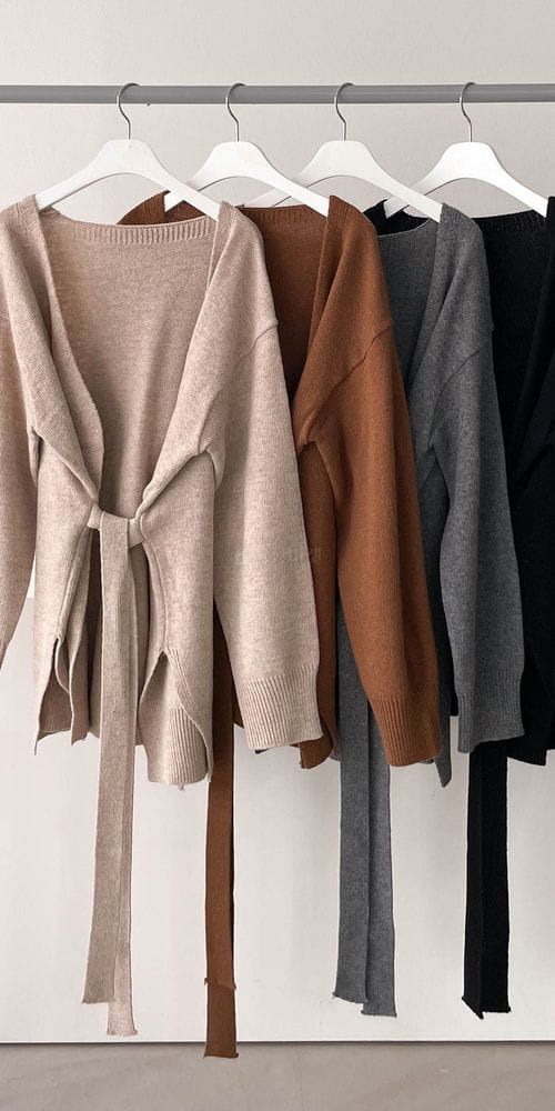 COLORANDCHOICE - Korean Children Fashion - #Kfashion4kids - Wool Belt Trap Cardigan - 9