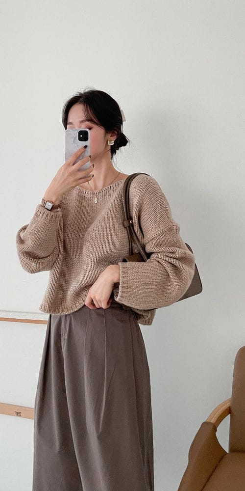 COLORANDCHOICE - Korean Children Fashion - #Kfashion4kids - Paparus Boat Neck Knit Tee