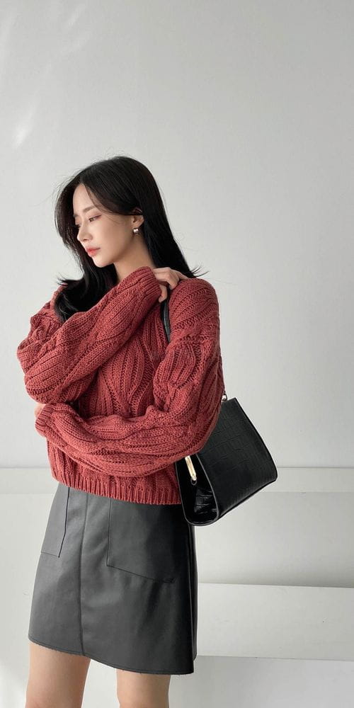 COLORANDCHOICE - Korean Children Fashion - #Kfashion4kids - FW Candy Crop Twist Round Knit Tee - 3
