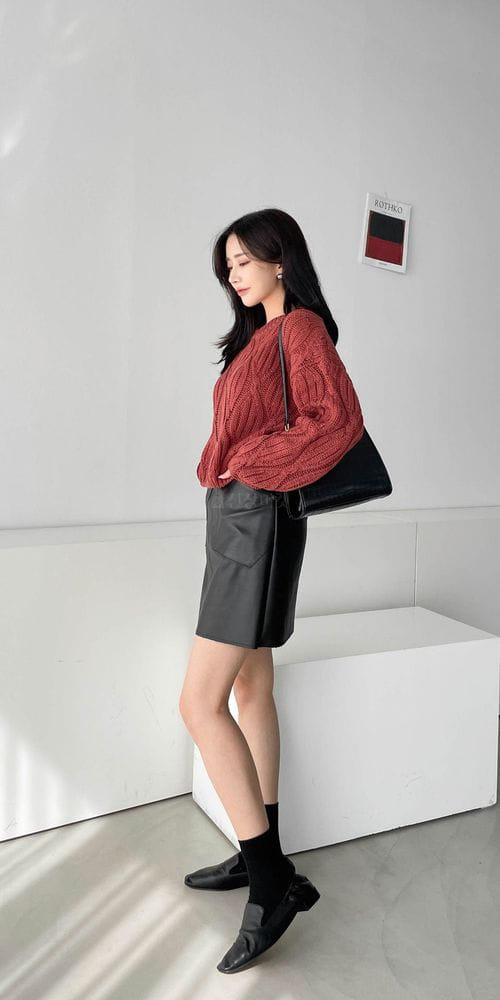 COLORANDCHOICE - Korean Children Fashion - #Kfashion4kids - FW Candy Crop Twist Round Knit Tee - 6