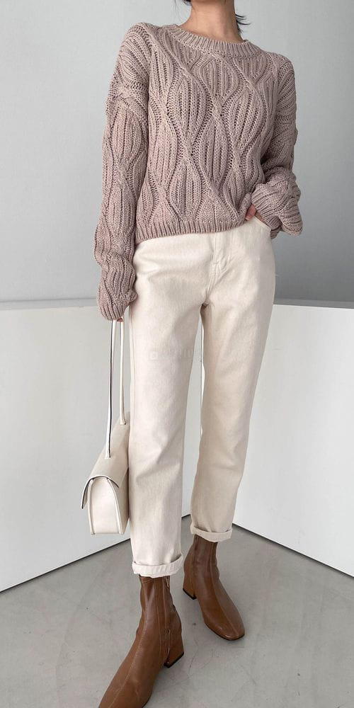 COLORANDCHOICE - Korean Children Fashion - #Kfashion4kids - FW Candy Crop Twist Round Knit Tee - 8