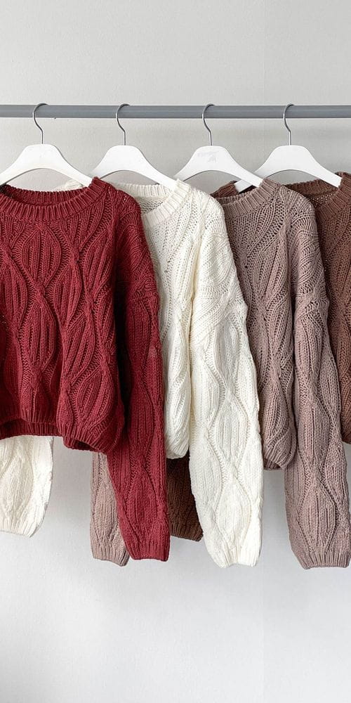 COLORANDCHOICE - Korean Children Fashion - #Kfashion4kids - FW Candy Crop Twist Round Knit Tee - 9