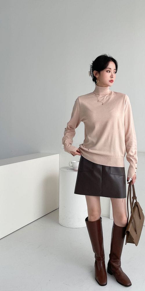 COLORANDCHOICE - Korean Children Fashion - #Kfashion4kids - Floor Turtleneck Tee - 2