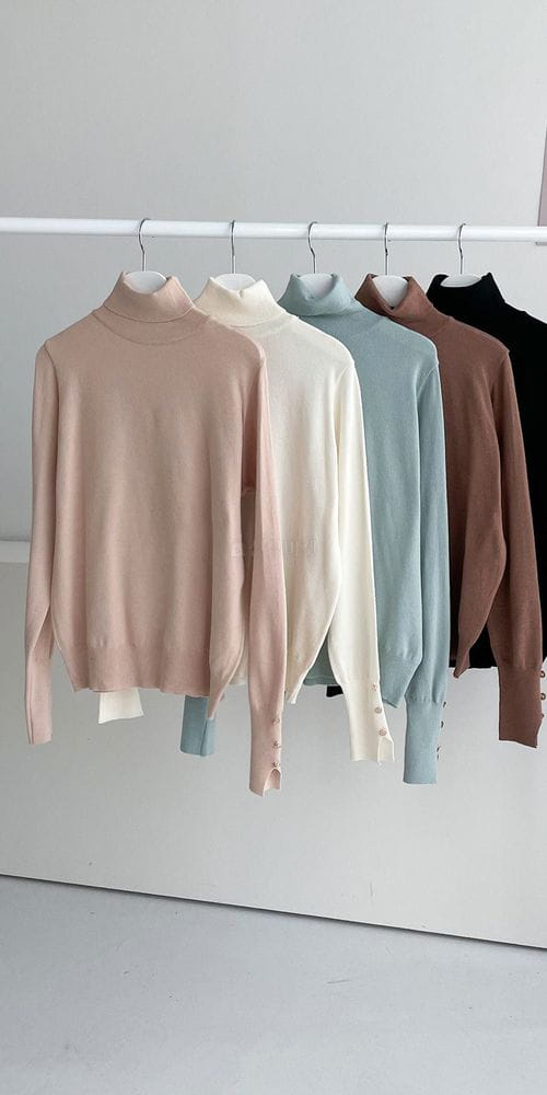 COLORANDCHOICE - Korean Children Fashion - #Kfashion4kids - Floor Turtleneck Tee - 9