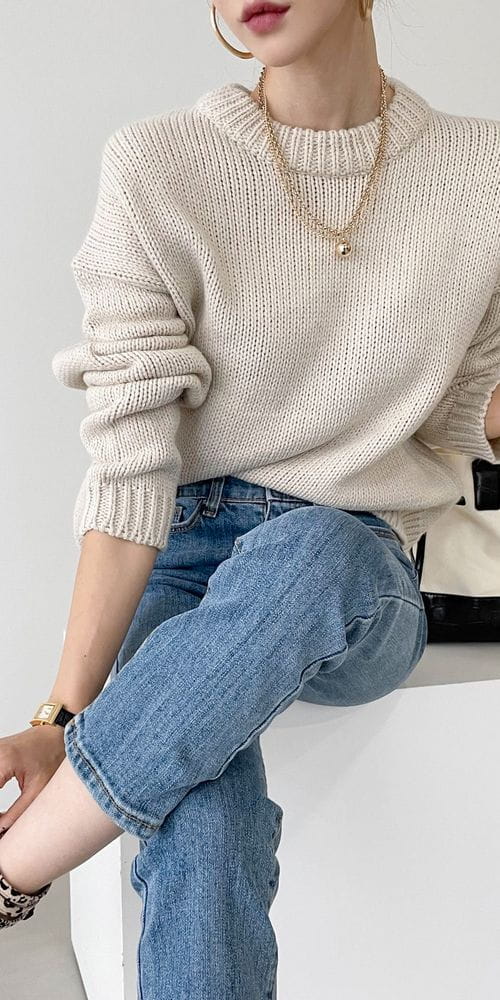 COLORANDCHOICE - Korean Children Fashion - #Kfashion4kids - Alpaca Round Knit Tee