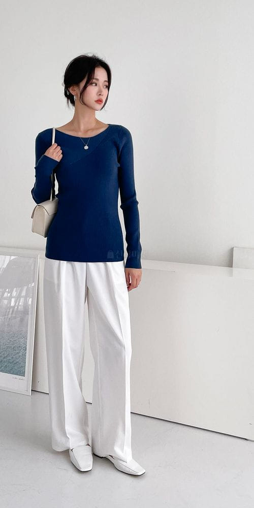COLORANDCHOICE - Korean Children Fashion - #Kfashion4kids - Tail Drape Neck Knit Tee - 2