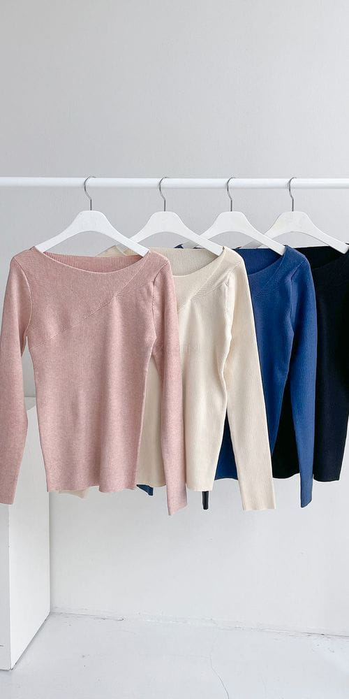 COLORANDCHOICE - Korean Children Fashion - #Kfashion4kids - Tail Drape Neck Knit Tee - 4