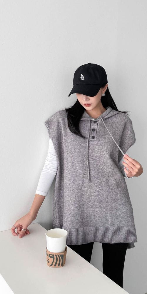 COLORANDCHOICE - Korean Children Fashion - #Kfashion4kids - Button Hoody