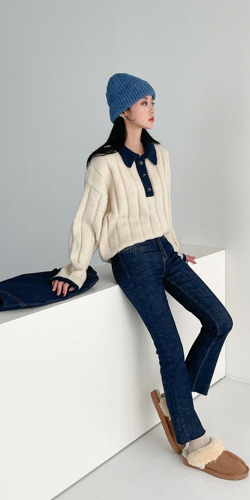 COLORANDCHOICE - Korean Children Fashion - #Kfashion4kids - Straight Bending Jeans - 10