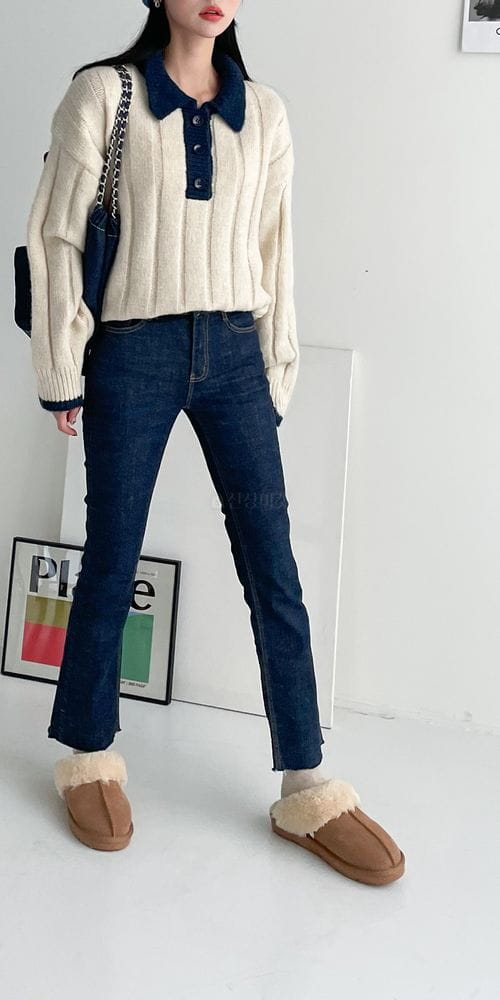 COLORANDCHOICE - Korean Children Fashion - #Kfashion4kids - Straight Bending Jeans - 2