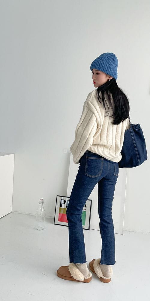 COLORANDCHOICE - Korean Children Fashion - #Kfashion4kids - Straight Bending Jeans - 4