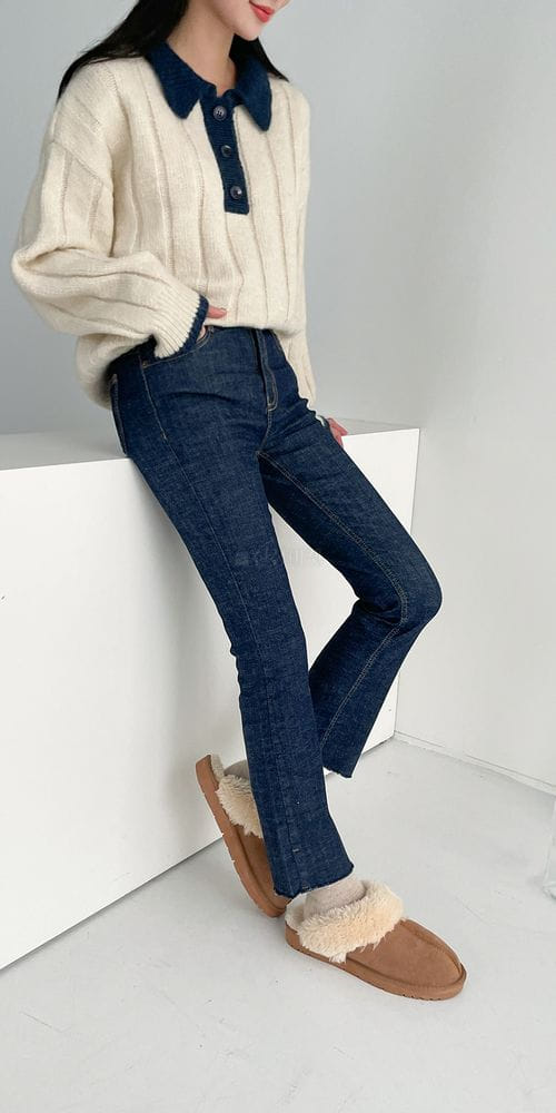 COLORANDCHOICE - Korean Children Fashion - #Kfashion4kids - Straight Bending Jeans - 5