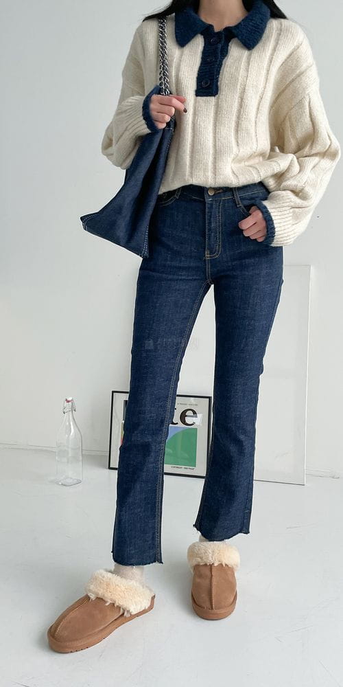 COLORANDCHOICE - Korean Children Fashion - #Kfashion4kids - Straight Bending Jeans - 6