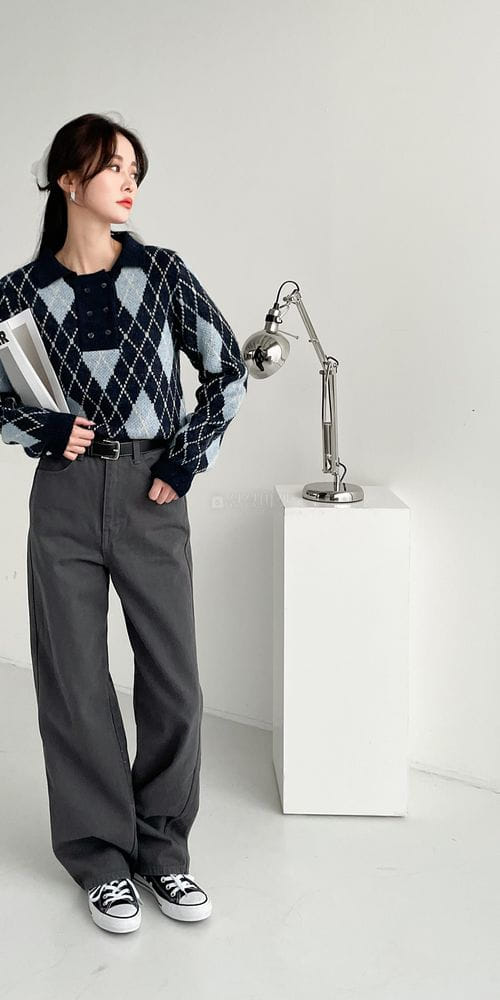 COLORANDCHOICE - Korean Children Fashion - #Kfashion4kids - Alpaca Two Button Collar Knit Tee - 11